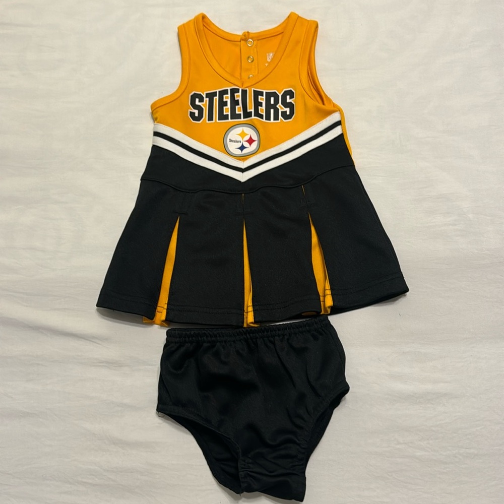 Steelers cheer leading two piece outfit